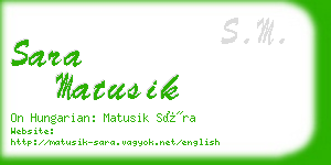 sara matusik business card